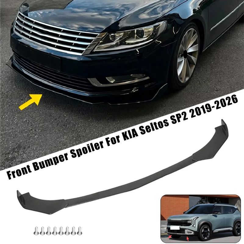 Sport Front Bumper Splitter Spoiler Lip For KIA Seltos SP2 2019-2026 5Pcs Adjustable Sectional Car Exterior Tuning Body Kit