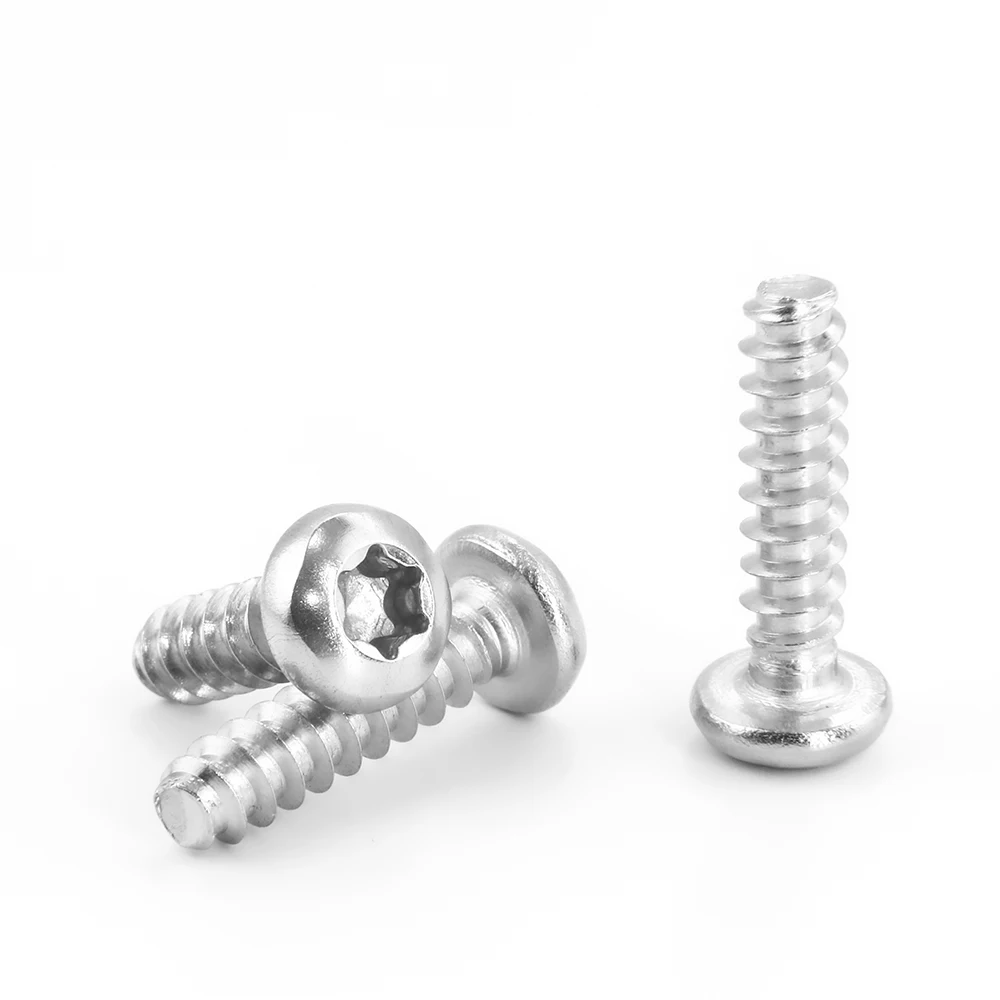 10-50pcs Torx Pan Head Tapping Screw for Plastic M2 M2.3 M2.6 M3 M3.5 M4 M5 Stainless Steel Round Six Lobe Self Tapping Screw