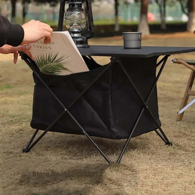 

Ultra Light Folding Desk Camping Table Foldable Outdoor Dinner Desk Party Picnic BBQ Black Storage Bag self drive camping Table