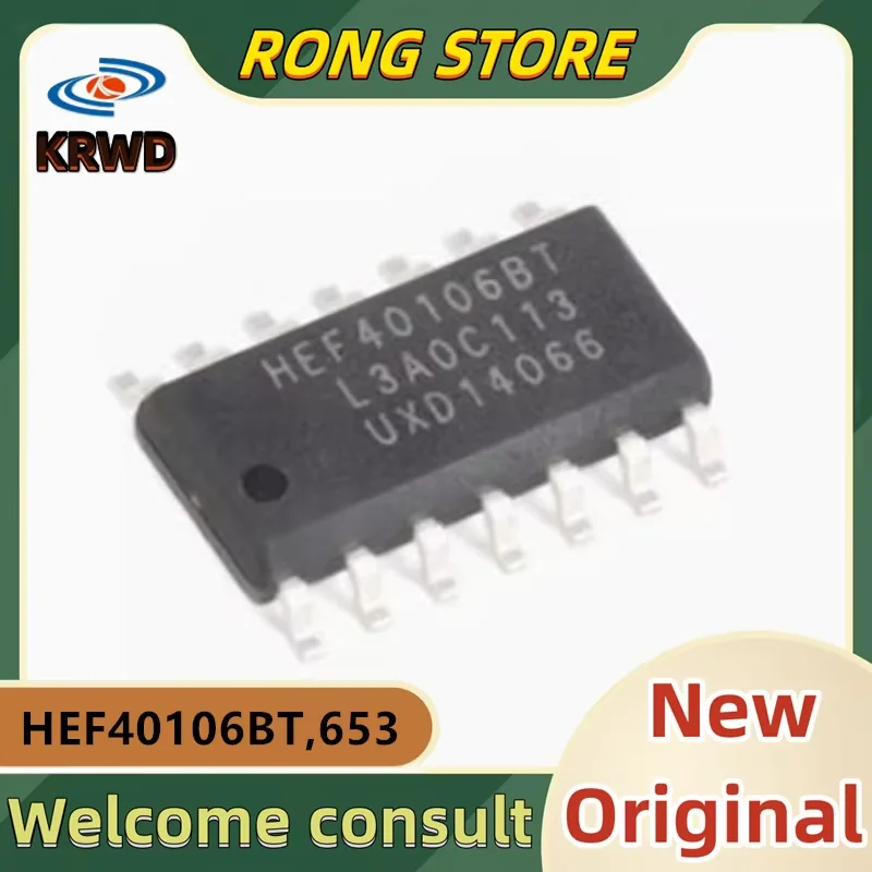 

15 шт. HEF40106BT, новый и оригинальный чип IC HEF40106BT,653 HEF40106 SOIC-14, шестигранный логический чип Шмитта