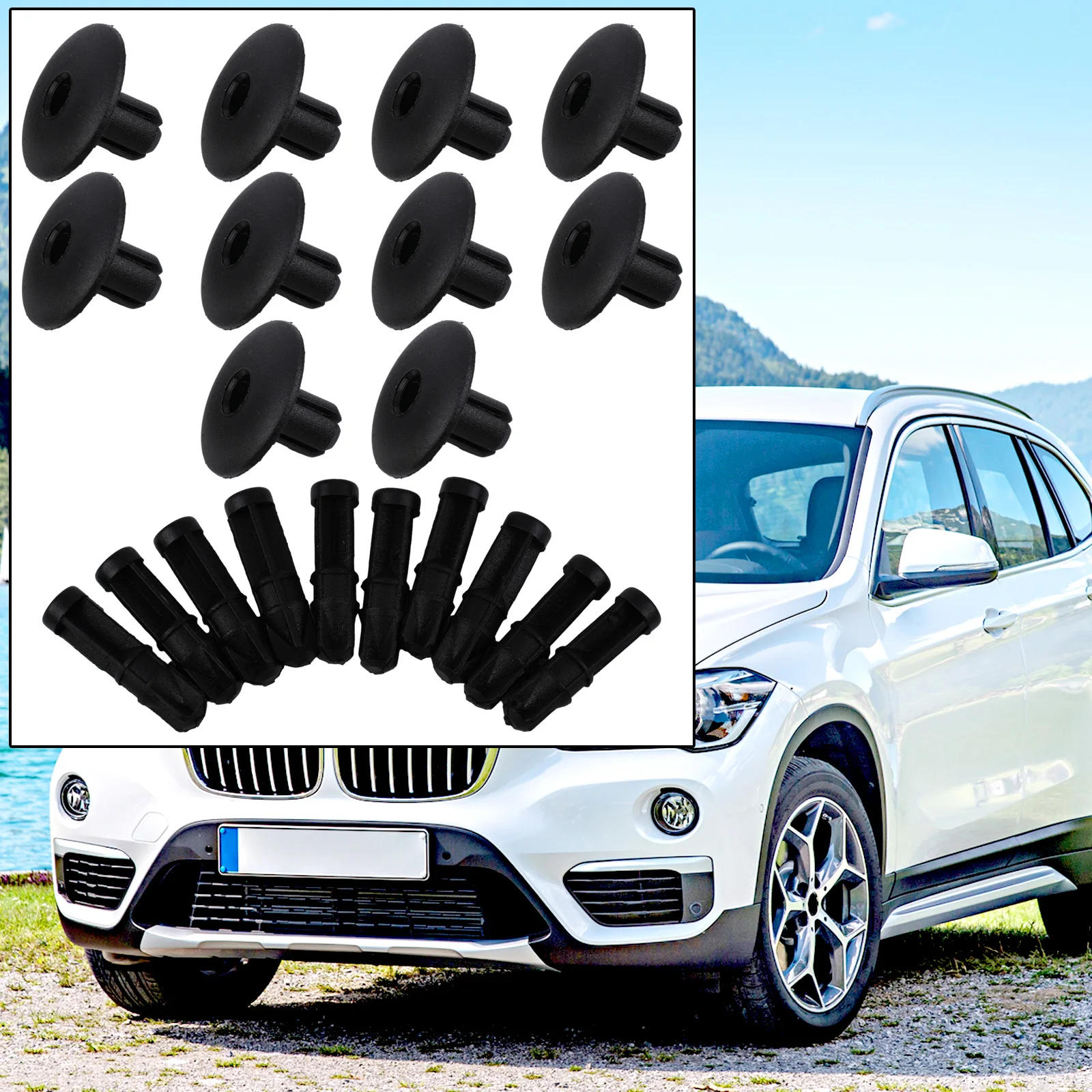 10Pcs Car Panel Fastener Clips Retaining Door Panel Clips Trim Body Panel Clips For Q5/Q7/A4/A5/A8 4D0807300 Fender Screw Rivet