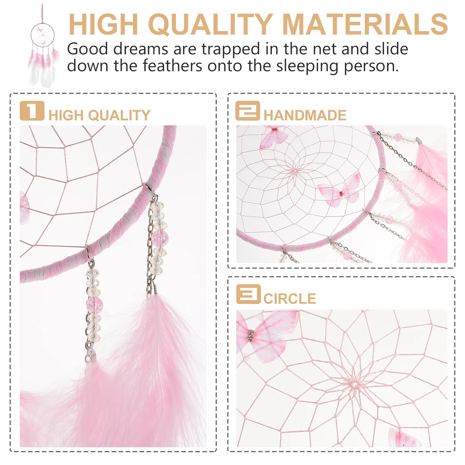 

1pc Colorful Butterfly Dream Catcher Pendant Handmade Wall Hanging Decor For Home Wedding Party Garden Indoor Window Wind Chime