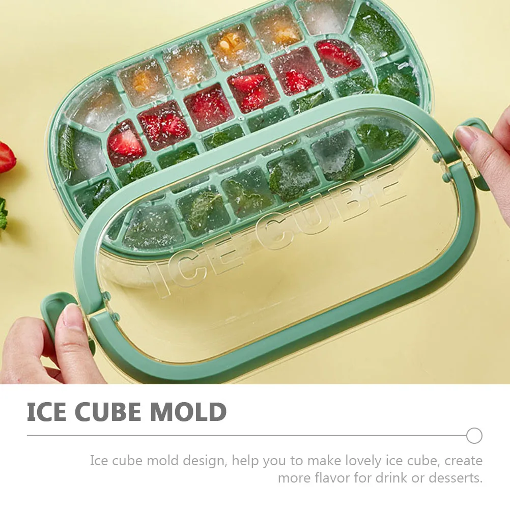 

Spherical Silicone Ice Tray Mold Cubes Molds Plastic with Lid Trays for Freezer