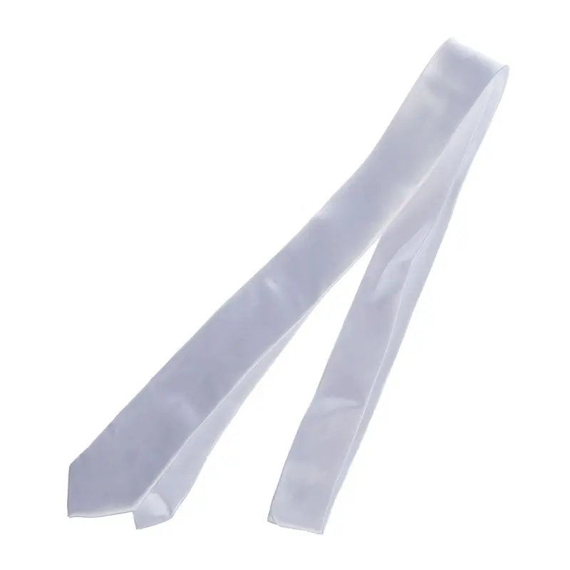 4X Unisex Casual Necktie Skinny Slim Narrow Neck Tie - Solid White Eco-Friendly