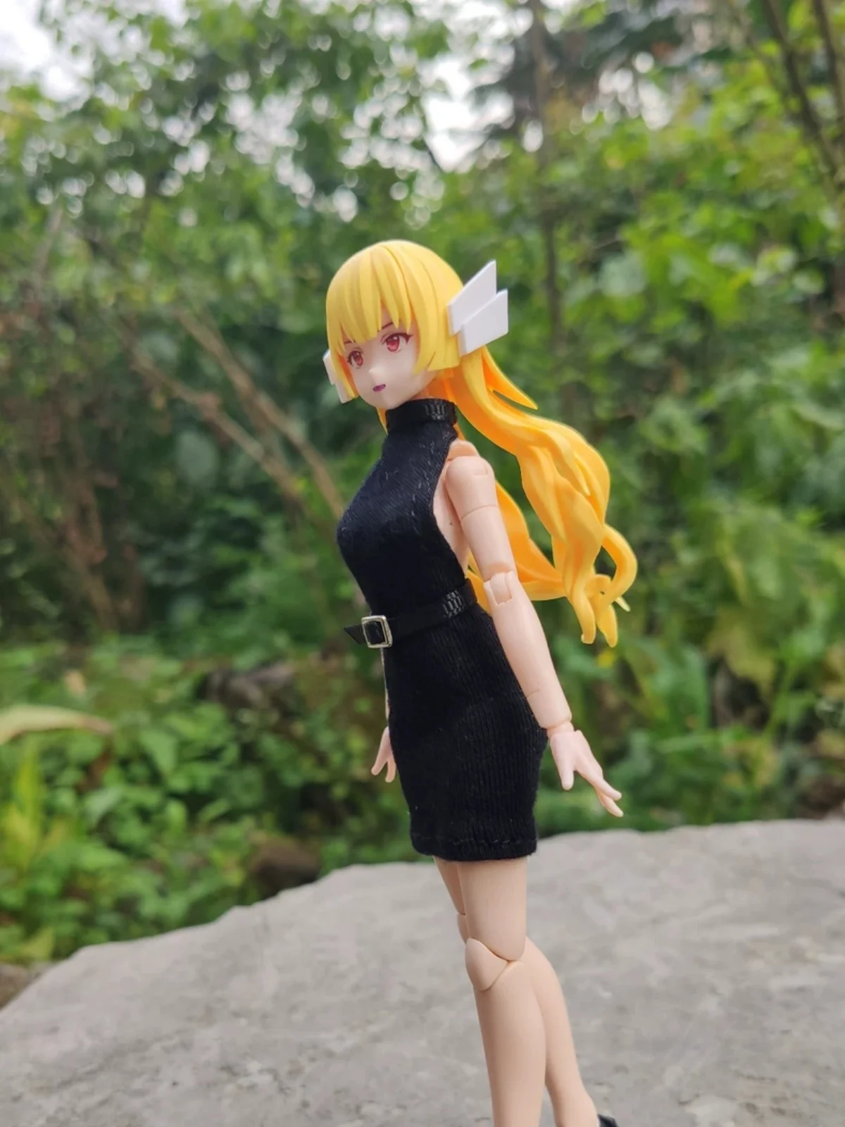 【Only Clothes】1/12 Scale Female Soldier Backless Dress Lace-trimmed Tube Dress Tube Top Pleated Skirt Fit 6''Action Figure Toys