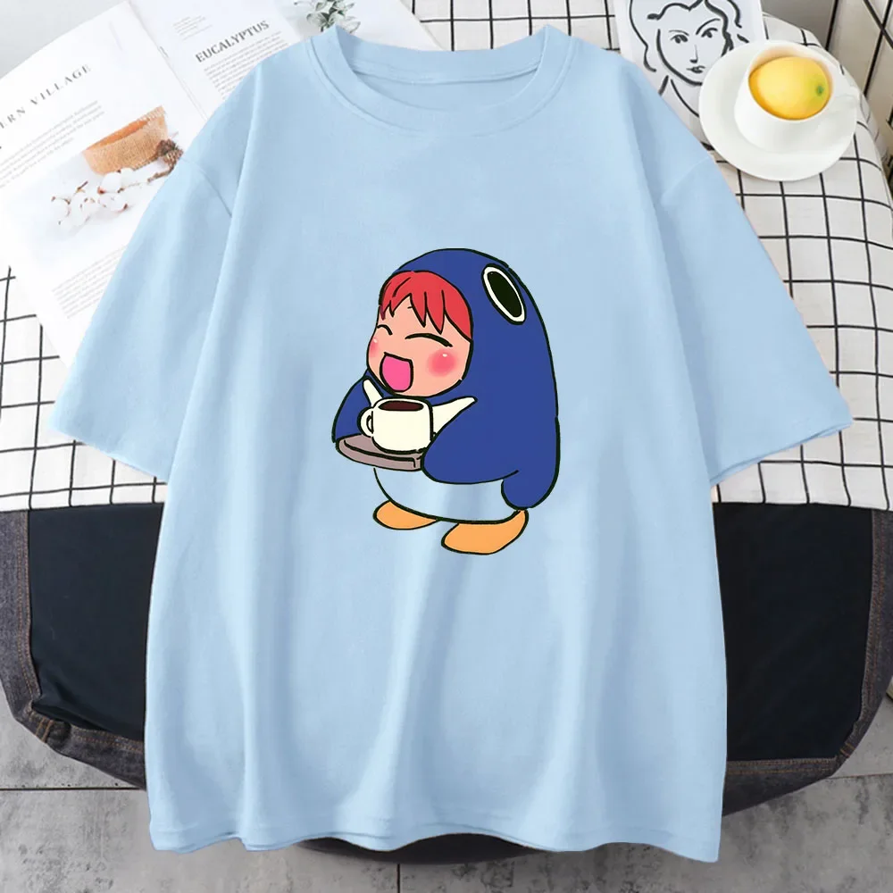 Azumanga Daioh Chiyo Mihama t-shirt donna Manga/Comic Penguin magliette Casual 100% cotone estate Kawaii/Cute Tee Sense of Design