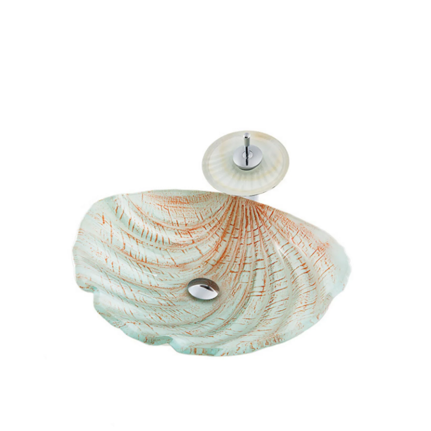 

Fashionable and minimalist washbasin, bathroom tempered glass art basin, creative Haibei countertop basin