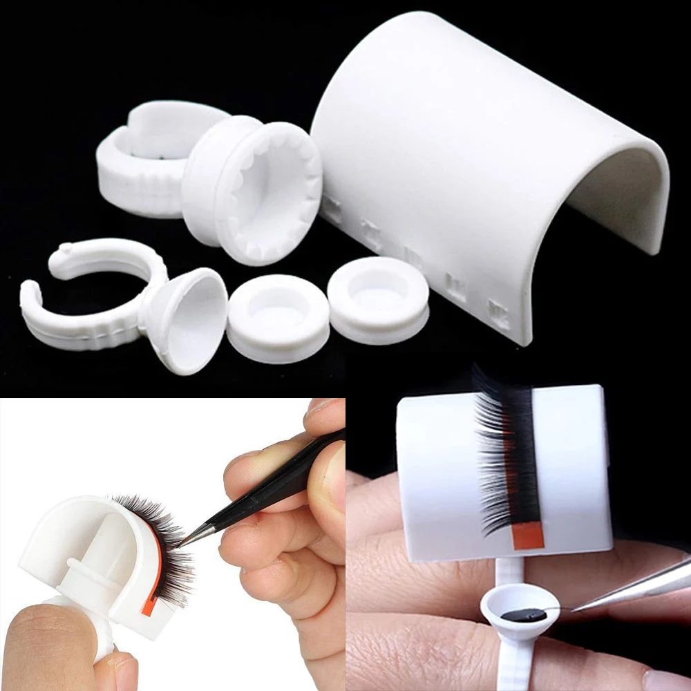 U-Band Eyelash Splitter Adhesive Eyelash Extension Pallet Holder Ring Stand Glue Volume Bridge Lash Root Divider Makeup Tool