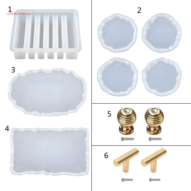 

Geode Resin Molds Epoxy Resin Casting Molds for Agate Tray,Serving Board