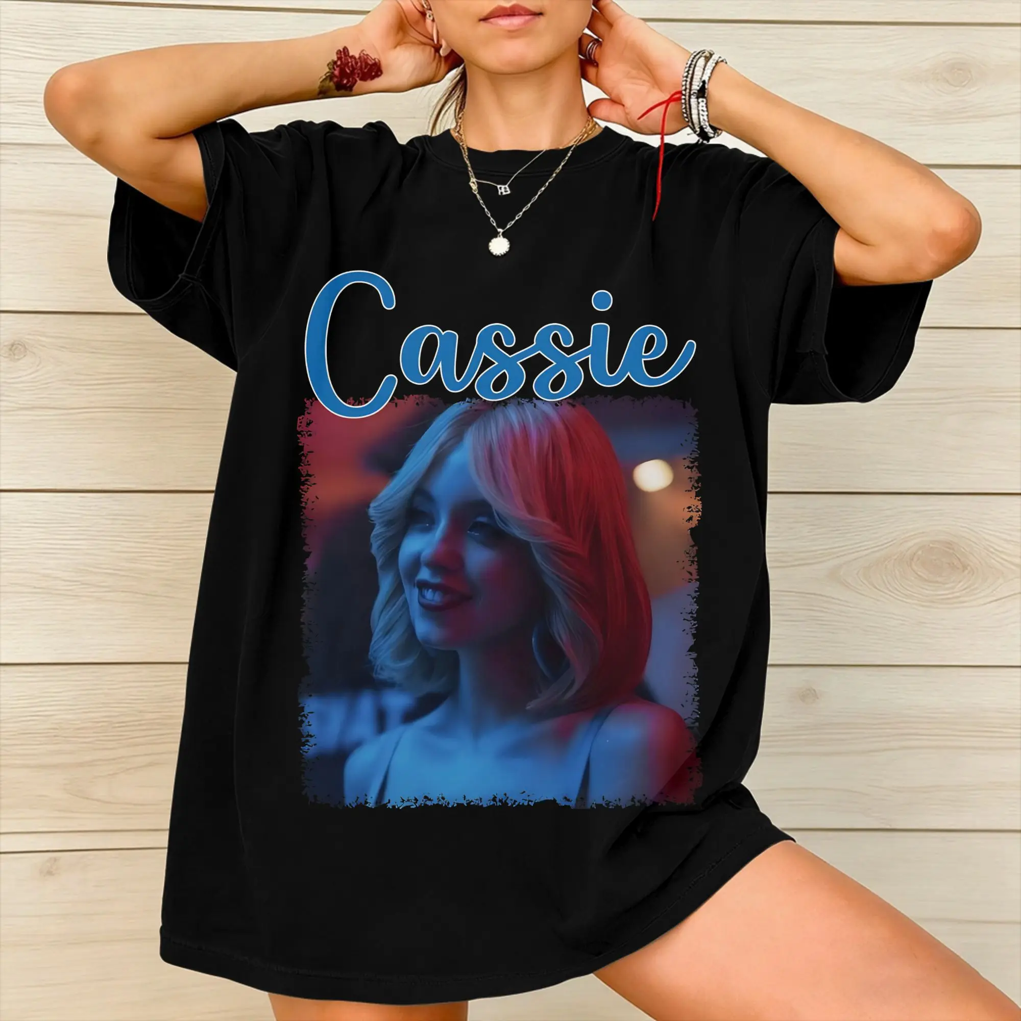 Cassie Howard Sydney Sweeney Outfit Men Women T Shirt Cotton Tee Printed  T-shirt Clothes