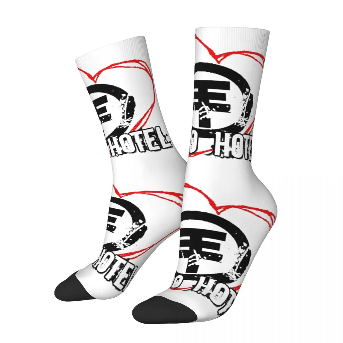 Fashion Female Socks Rock Band Tokio Hotel Logo Accessories Cute Vintage Graphic Dress Socks All Season