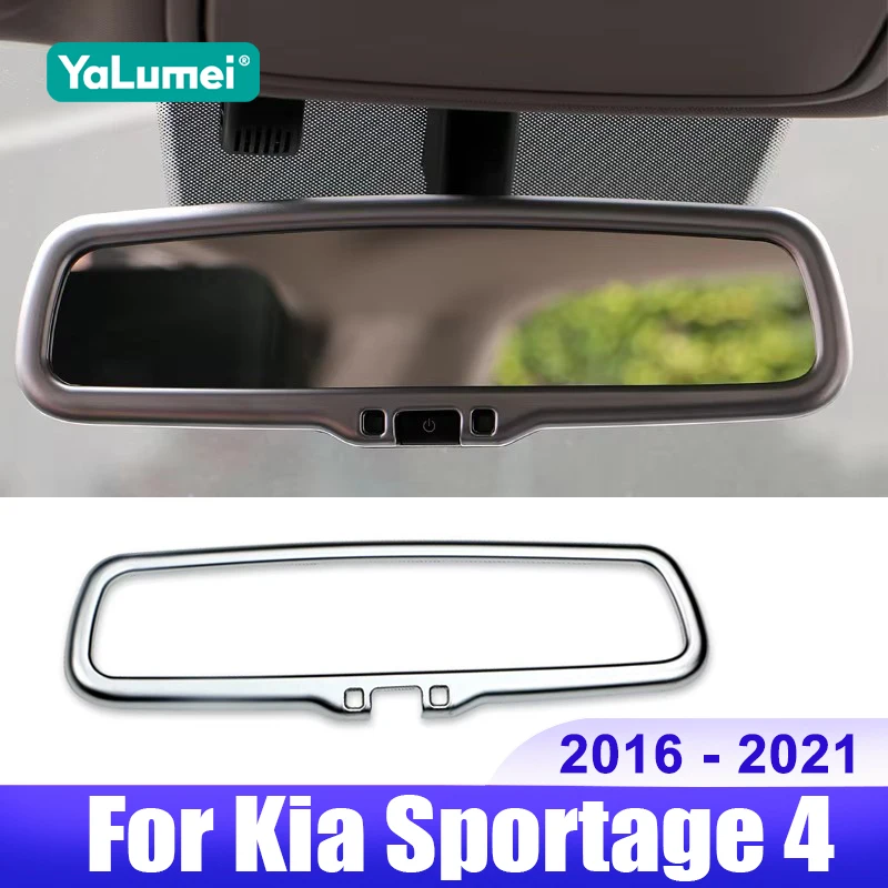 For Kia Sportage 4 QL 2016 2017 2018 2019 2020 2021 Car Interior Rearview Mirror Cover Endoscope Frame Trim Cover Accessories