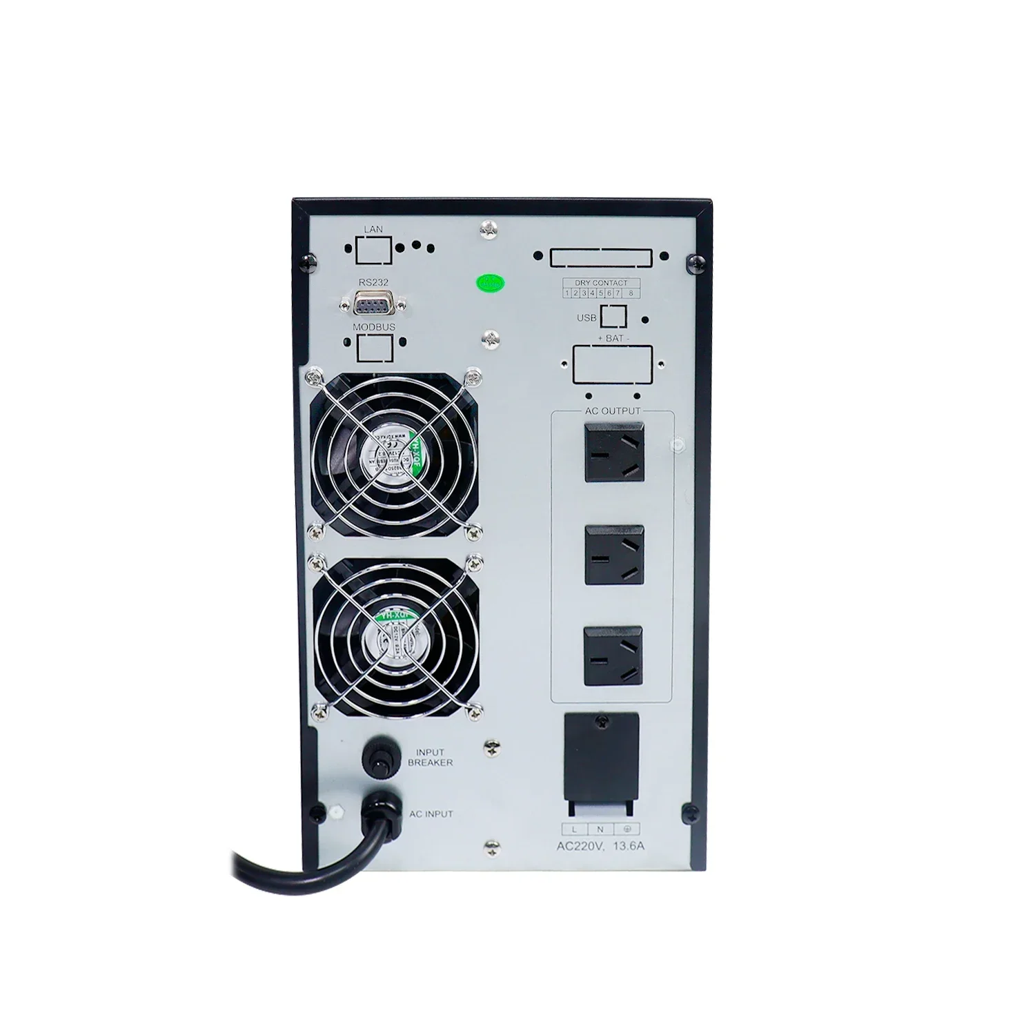 UPS Online 3KVA 2.7KW Frekuensi Tinggi Dengan Layar LCD Untuk Catu Daya Stabil 220V/110V Untuk Penggunaan Rumah dan Kantor