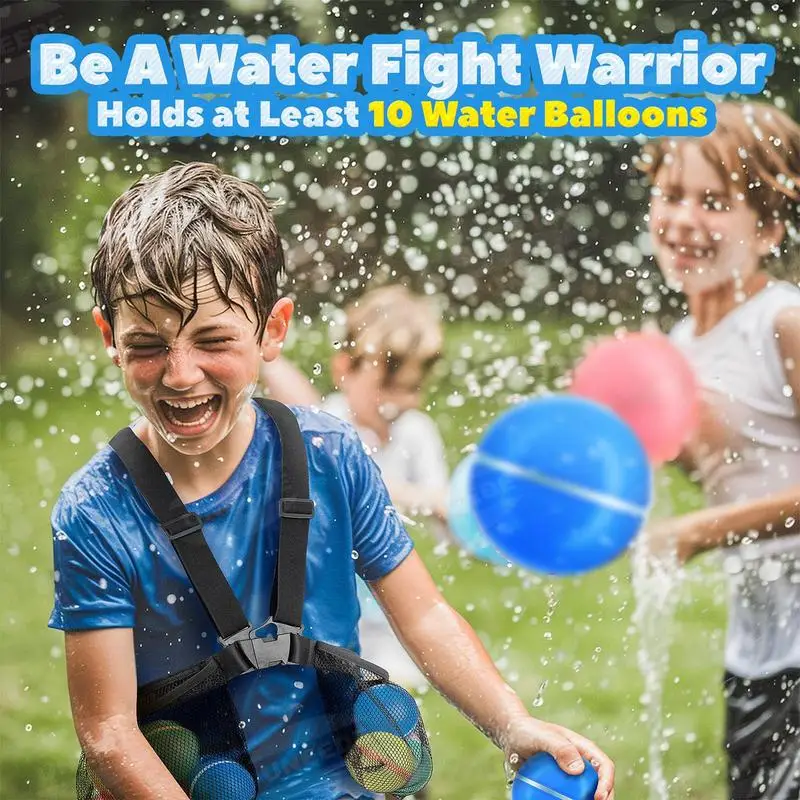 Outdoor Water Balloons Jacket Kid's Water Balls Mesh Bags Shoulder Strap Design Kids Toys For Swimming Pool Beach Park Garden