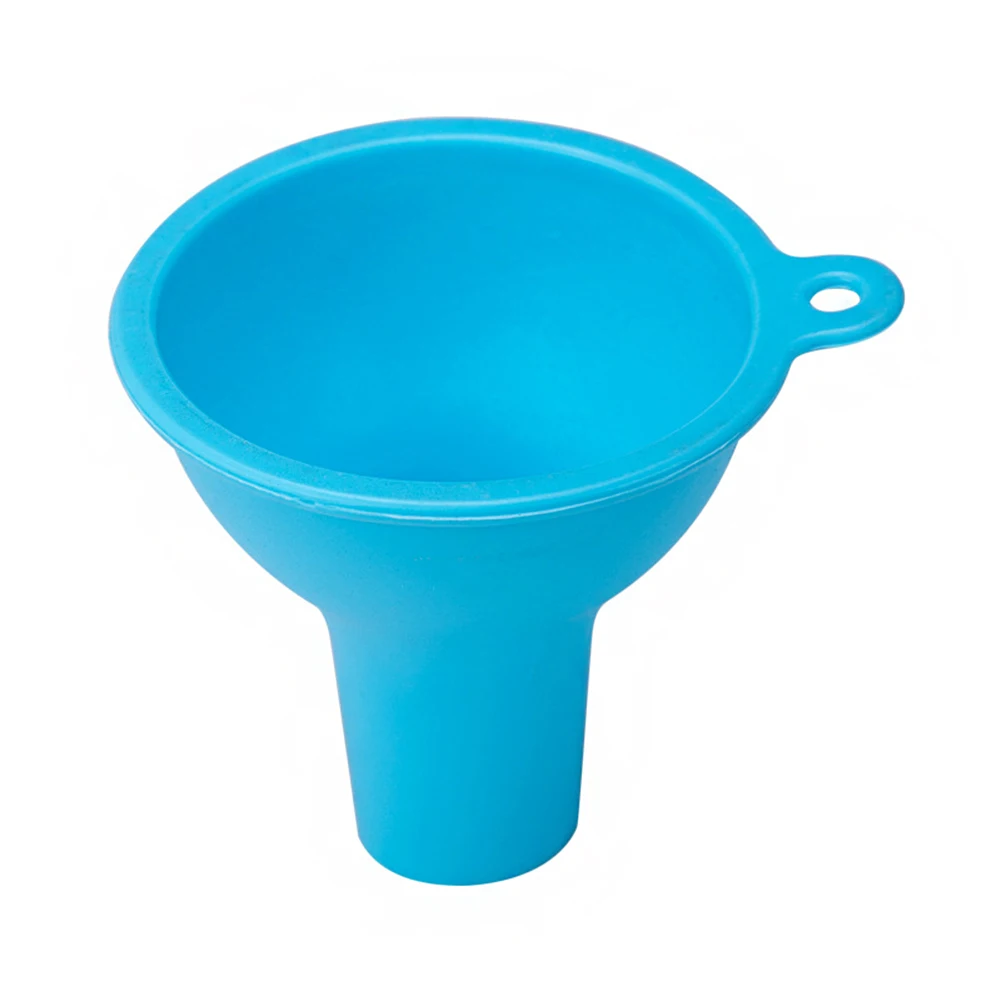 1pc Silicone Food Grade Funnel Portable Oil Pot Funnel Household Liquid Dispensing Durable Funnel Be Hung Kitchen Cooking Tools