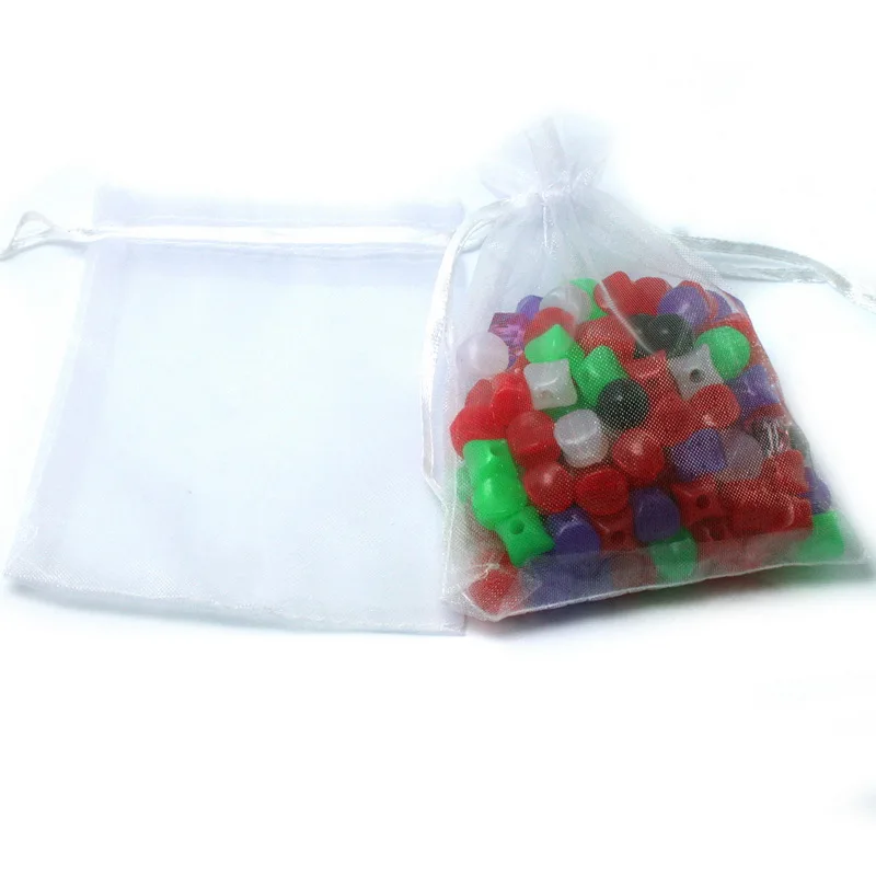 10pc 7x9/9x12/10x15/13x18cm Organza Bags Wedding Pouches Nice Gift Bag Jewelry Packaging Transparent Gauze Bag