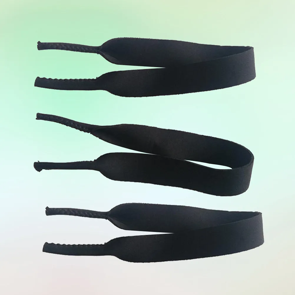 

3Pcs Glasses Strap Stretchy Eyeglasses Band Neck Cord Sunglasses Holder Black for Sports Outdoors Biking Hiking Swimming Goggles