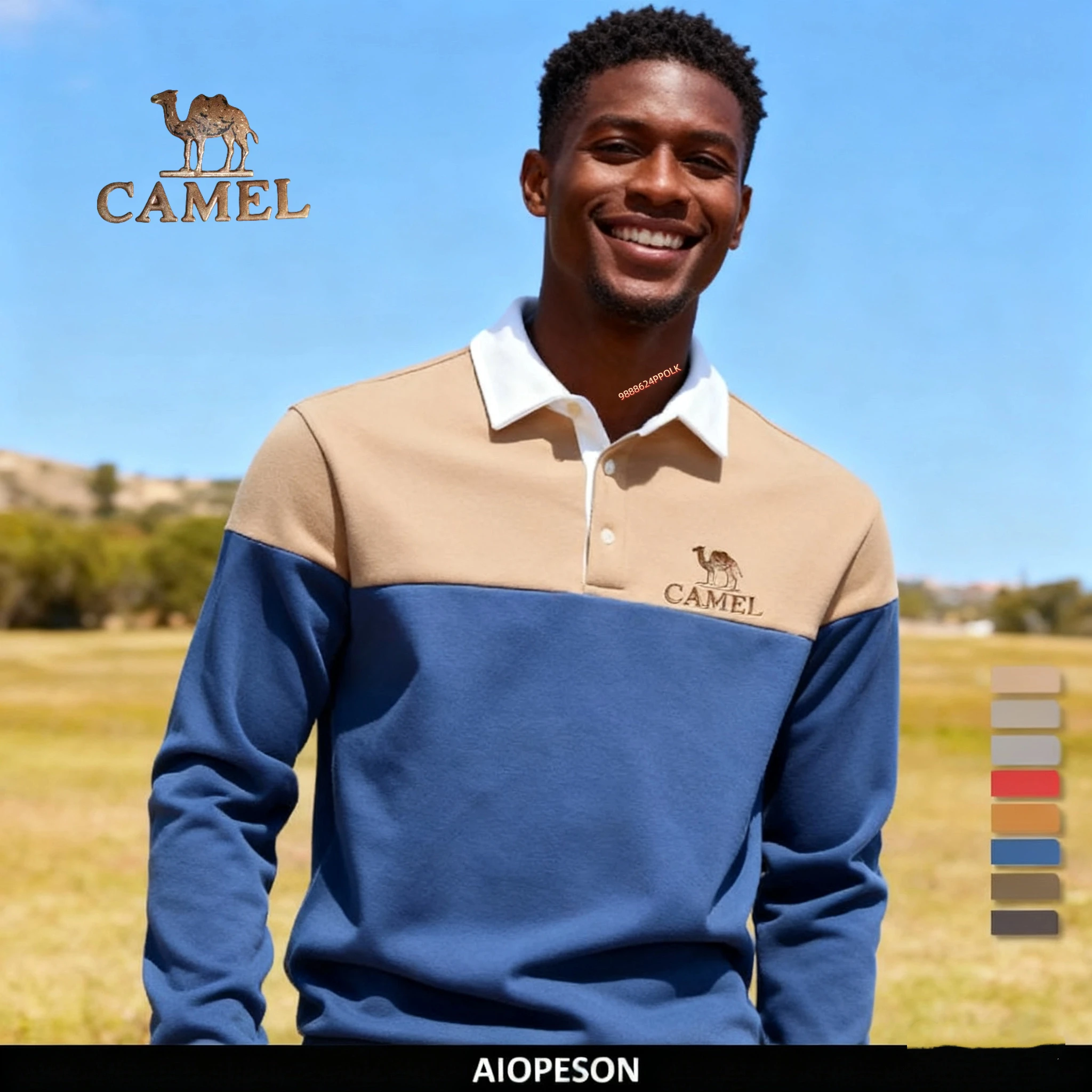

camel Men's Premium Design Sweatshirt Color Block Hoodies Long Sleeve Business Casual Social Sweatshirtsweatshirtsweatshirtswe
