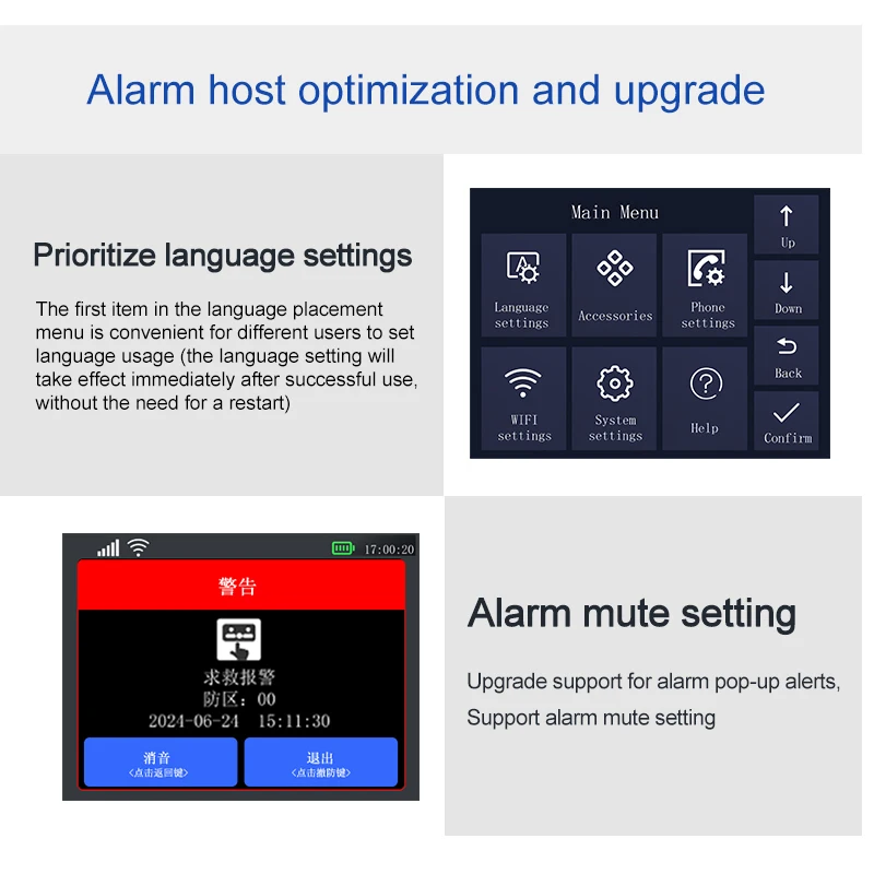 PGST PG-105 Kit de sistema de alarma de seguridad para el hogar inteligente Aplicación Tuya Smart Life Compatible con intrusos antirrobo Smart 4G WIFI G