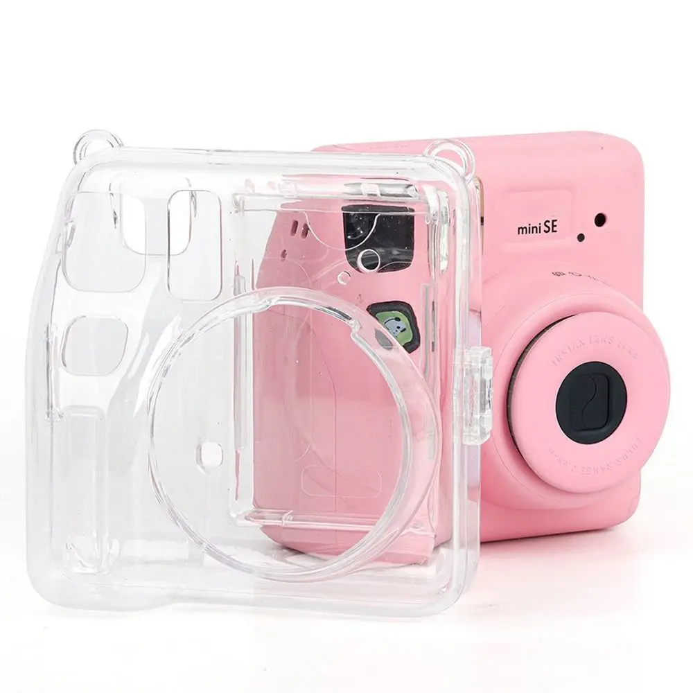 with Photo Storage Instant Camera Case Anti Scratch Shockproof Protective Cover Transparent Crystal for Fujifilm Instax mini SE