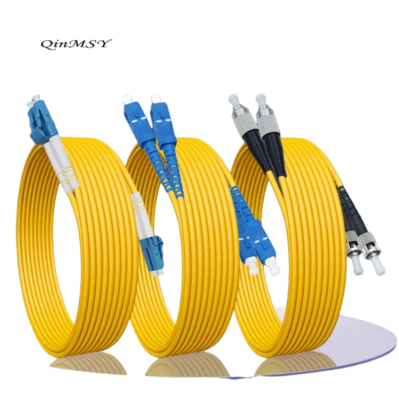 Carrier Grade Dual Core Single-mode Optical Fiber Jumper Double LC To LC SC FC ST Square To Round Pigtail Network Jumper Cable
