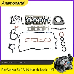 Conjunto completo de junta de cabeça de peças de motor, adequado para 1.6 t para 11-15 volvo s60 t4 v40 escotilha traseira 1.6t b4164t l4 gás dohc oem 31339833 31330772