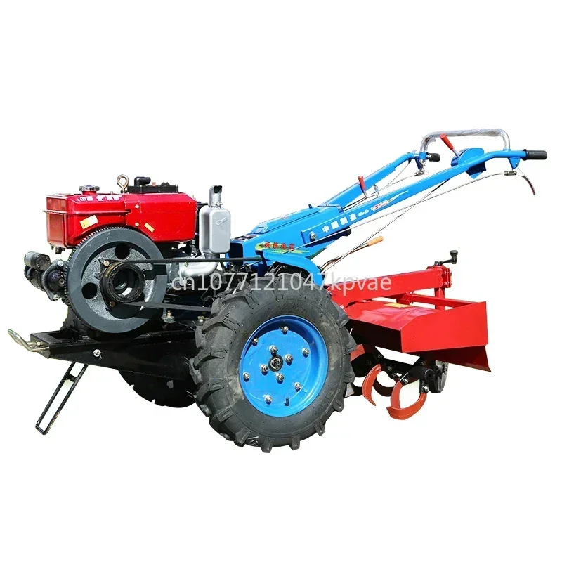 Multipurpose Walking Tractor - Rotary Machine Tiller, Power Generation Diesel Engine, 8 Horse Riding Electric Motor, For Sale