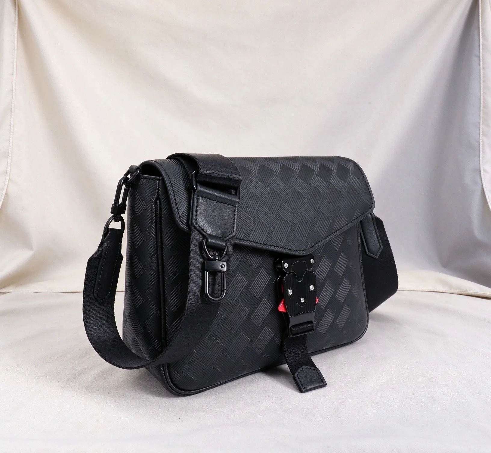 Slim Compact unisex Leather Crossbody Bag, Multi Compartment Small Shoulder Bag for Daily Travel
