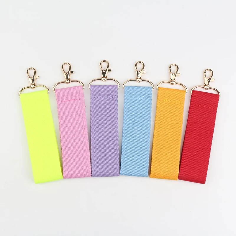 Bulk Wholesale Keychains Lanyard For Car Keys Blank Canvas Strap Metal Key Ring Korea Hot Sale Diy Keychain Backpack Pendants