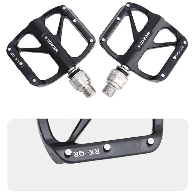 MEROCA Bicycle Quick Release Pedal 3 Bearing Seal  Ultra-light Aluminum Alloy MTB Road Bicycle Bike Non-slip Pedals