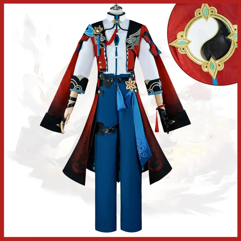 Аниме Jiao Qiu Honkai: Star Rail Косплей Костюм Игра Парик Хвост Униформа Пальто Плащ Обувь Взрослый мужчина Хэллоуин Рождественский костюм; 2'a,