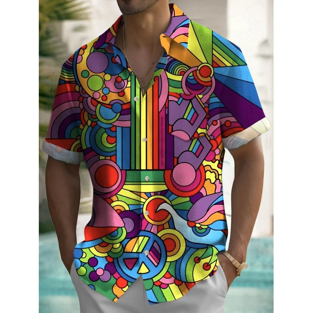 

Men's Casual Shirt Hawaiian Shirt Men Summer 3d Print Casual Short Sleeved Shirt For Men Clothing Breathable Shirts