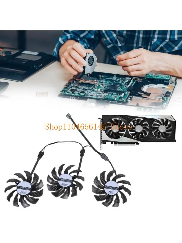 652F 78MM PLD08010S12HH GPU Cooling Fan Replacement for RTX3050 3060 GAMING Graphics Cards Video Card Radiator