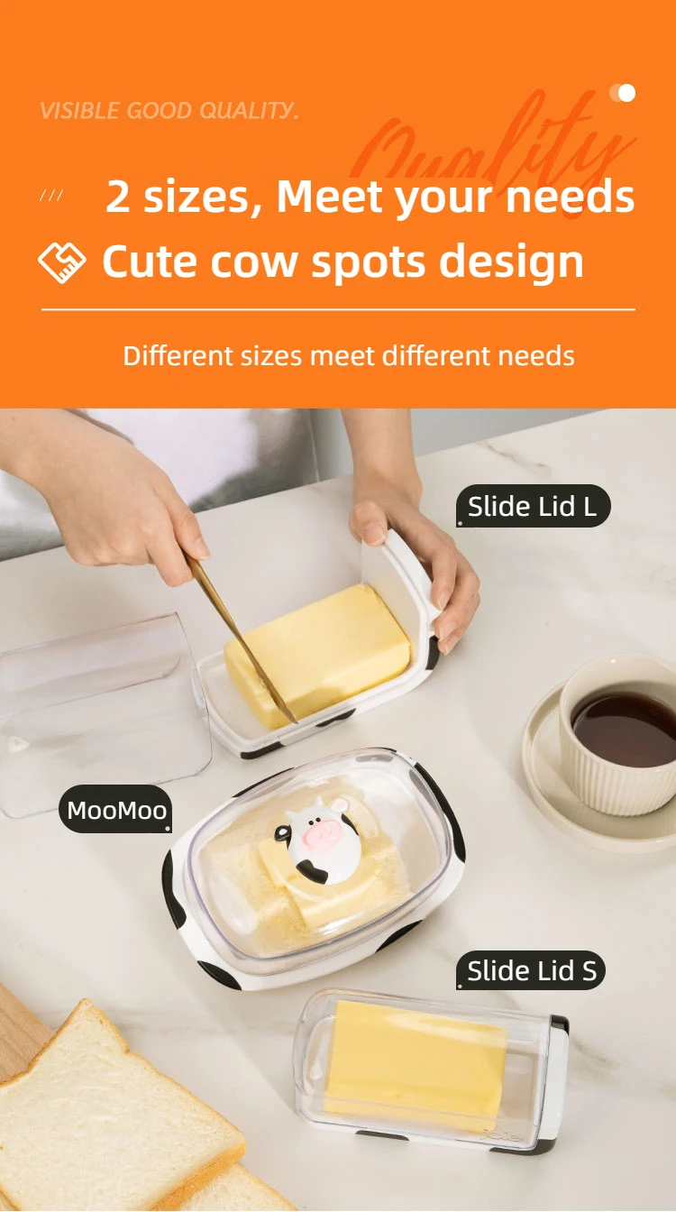 Hasense Butterdose Aus Keramik Mit Deckel & Messer – Luftdicht, Für Kühlschrank, 650 Ml, Inkl. Buttermesser