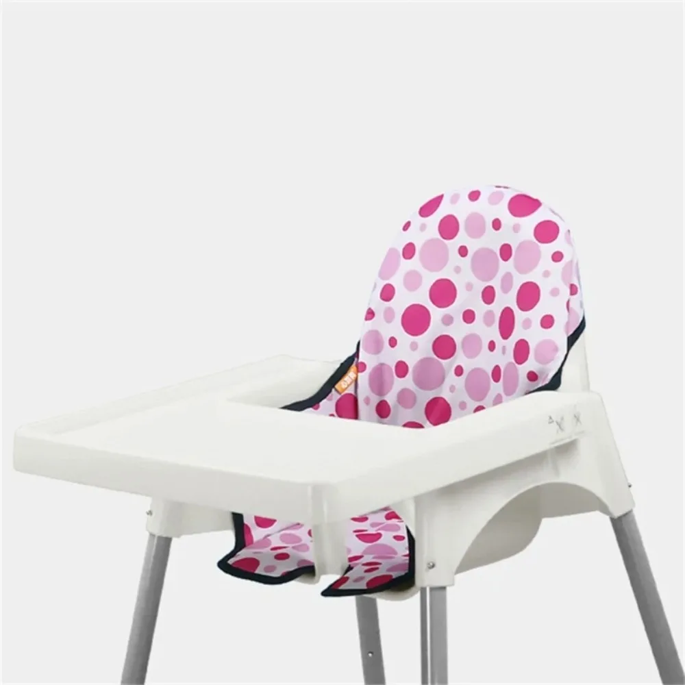 Soft Baby Dining Chair Seat Cover Comfortable Breathable Infant High Chair Cushion Polka Dots Yellow High Chair Accessories