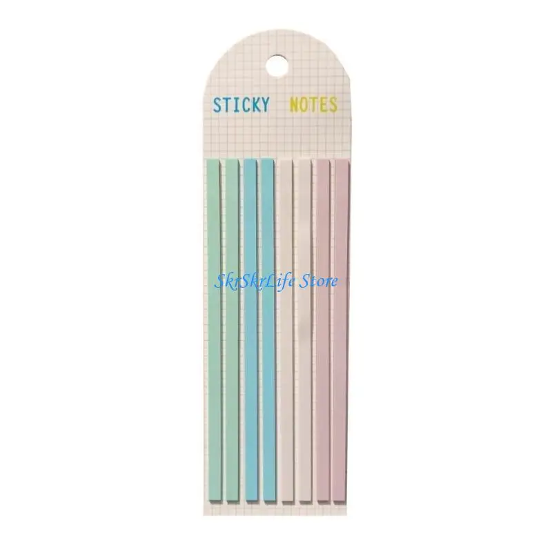 E65E Long Page-Markers Tab Translucent Sticky Notes Long Page Flags Tab Strip Index Tabs Office School Supplies for Notebooks