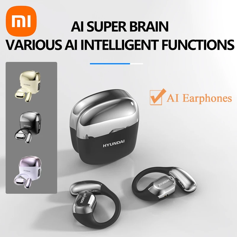 Xiaomi-auriculares inalámbricos con traductor de idiomas AI, cascos Bluetooth compatibles con traducción en tiempo Real, llamadas HD, micrófono, gancho para la oreja, deportes