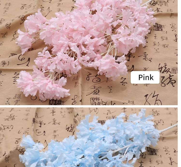 107 cm Seidenhortensien, weißer Zweig, Schnee am ganzen Himmel, DIY künstliche Kirsche, Zuhause, Party, Dekoration, Hochzeit, Bogen, Dekoration – Detail 6