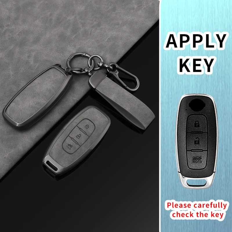 Car Leather Remote Key Case for Nissan Versa X-Trail T33 Serena Rouge Kicks Pathfinder Ariya Rogue 2023 Accessories FOB Cover