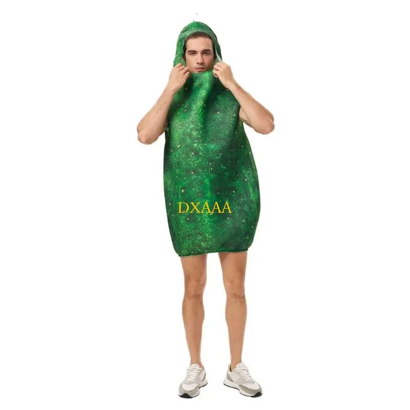 DXAA Funny Outfits Realistic Pickle Costume Vegetable Costume Halloween Costume