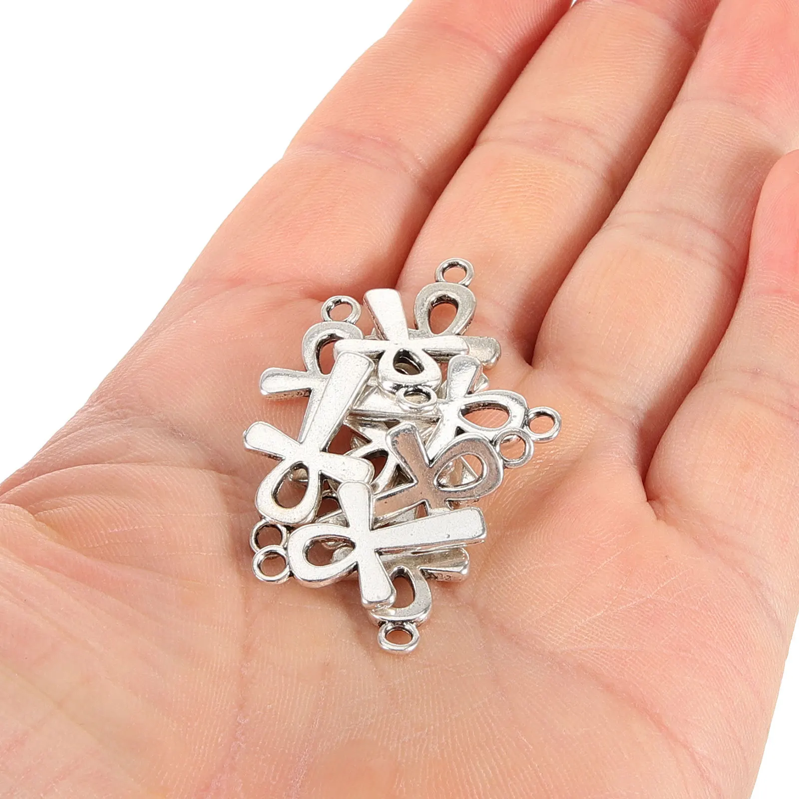 

10 Pcs Alloy Jewelry Charms for Making Jewellery Necklace Hanging Crosses DIY Craft Pendant Prayer Pendants