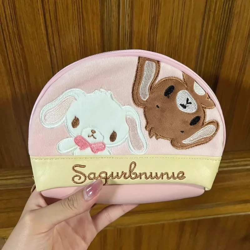 Kawaii Sugarbunnies 쉘 보관 가방 틈새 메이크업 가방 귀엽고 달콤한 일본 소녀 지퍼 휴대용 편지지 보관 워시 가방