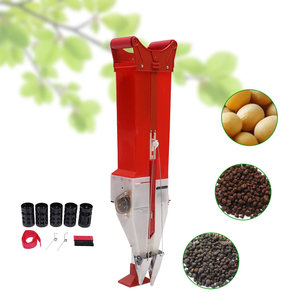 Fertilizer Planter Handheld Red Garden Corn Peanut Seeder Manual Planing Tool US Manual Fertilizer Handheld Peanut Fertilizer