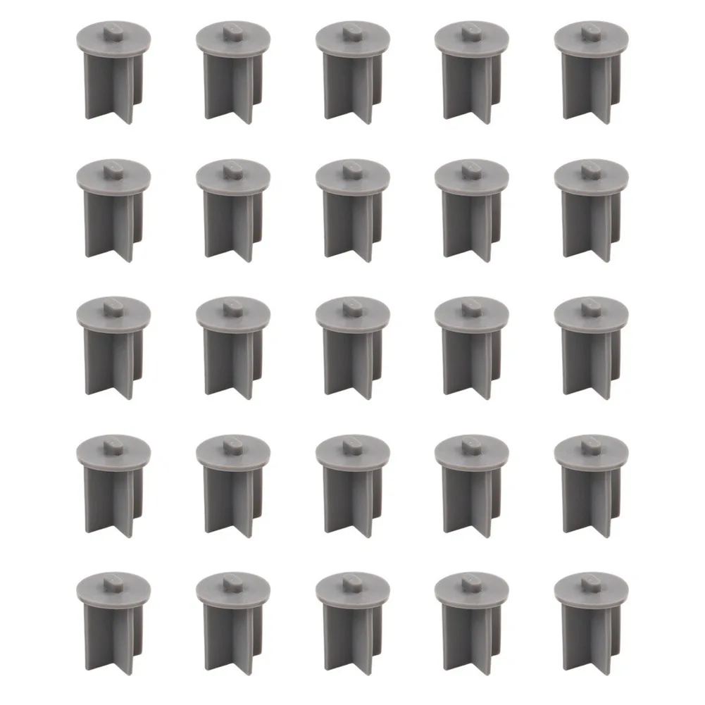 Pool Deck Fence Cap Set 25 Pieces Silicone Construction for 1 Inch Hole Applications in Pool Barrier and For Safety Fence Setups