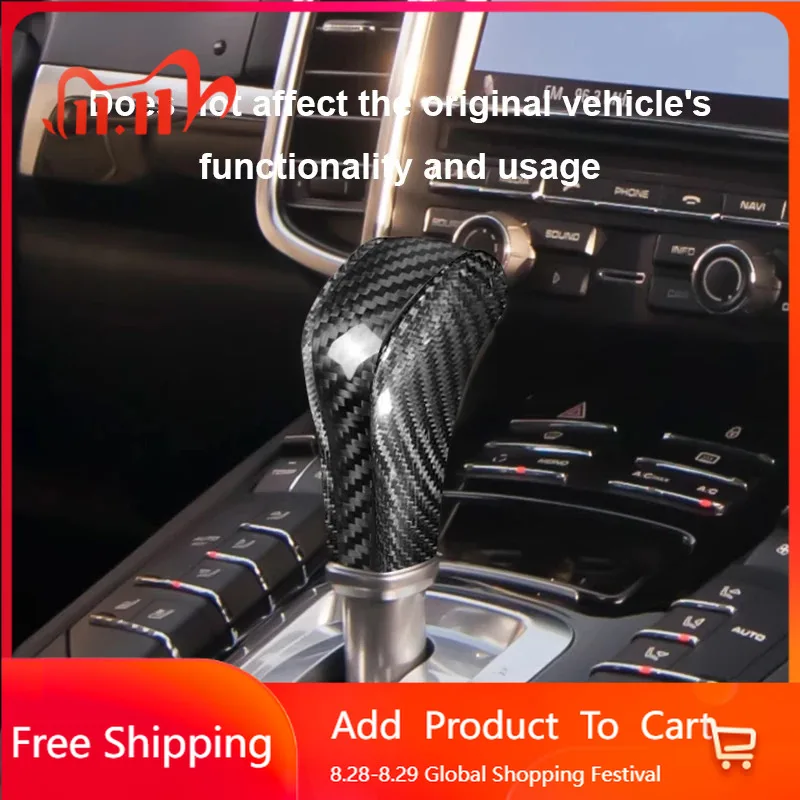 

Interior Stickers For Porsche Cayenne 2011 2012 2013 2014 2015 2016 2017 Real Carbon Fiber Car Gear Shift Knob Trim Cover Sticke