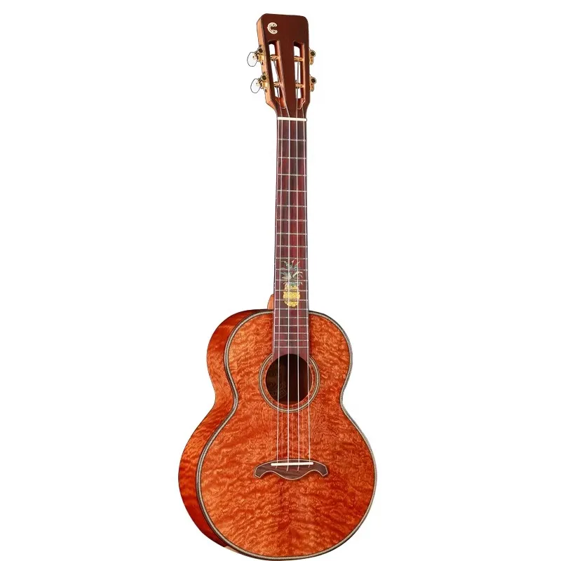 Bright Sun High-end Handmade Hawaiian Koa All-solid Wood Ukulele Hawaii Guitar UKC-1