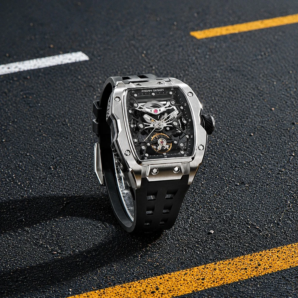 2026 PAGANI DESIGN 42MM New Alien Hollow Back Transparent Movement Luxury Men Watch Sapphire Glass Automatic Men Watches For Men