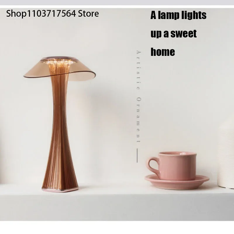 LED Desk Lamp Bar Restaurant Ambiance Wireless Table Lamps Study Office Light Waterproof Touch Lamp with USB Charging