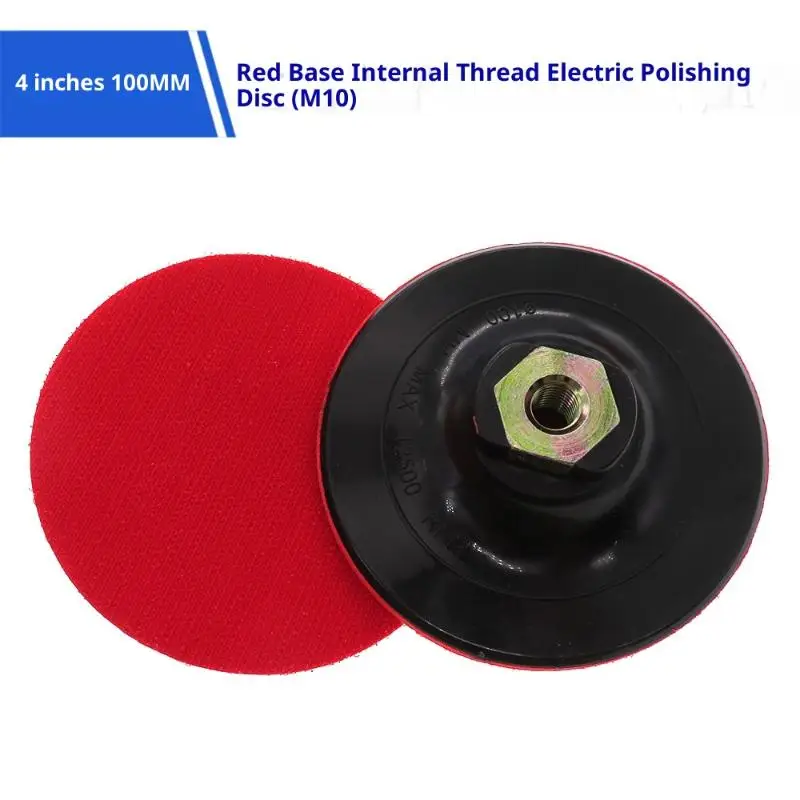 

For Polishing Wheel 4 Inch Red Background Internal Teeth Electric Polishing Disc M10 Plastic Sanding Disc