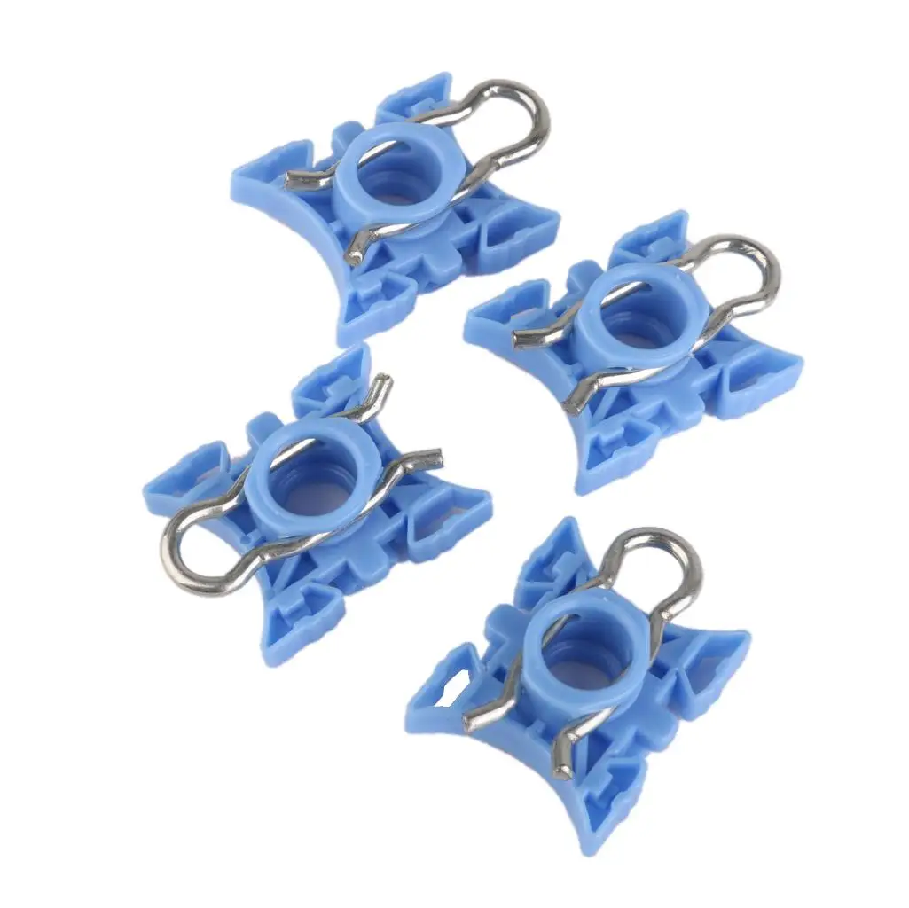 4 x Window Regulator Sliding Clip Fasteners Blue for Volvo 51321938884